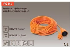 Plastrol 2P,10A, 250V, 2X1mm2, 15M, Orange (Ps-H1/1,0/15,0 Pom)