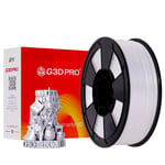 G3D PRO® Filament PLA SILK GLOSSY Blanc pour imprimante 3D, 1,75 mm, Bobine de 500g, Précision dimensionnelle ± 0.03mm