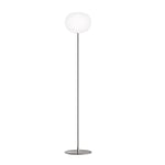 Flos Glo-ball F2 floor lamp White opal glass, matte silver stand