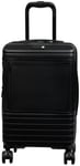 IT Luggage Hard Expandable 8 Wheel Cabin Suitcase - Black