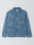 Carhartt WIP Stamp Denim Chore Coat, Stamp Print, Blue