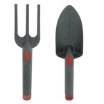 Amig - Kit de Jardin à Grande Pelle et scarificateur en Nylon pour travaux dans Le Jardin et pour la Plantation à la Maison | Outils de verger Rouge Noir | Dimensions - 28 cm.