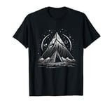 Camping Mountain Moon Tent Nature Lover Outdoor Hiking T-Shirt