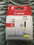 Genuine Canon CLI-551XL Y Yellow Ink Cartridge for Canon Pixma MX725 Printer