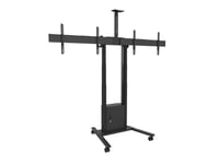 MULTIBRACKETS – M MOTORIZED FLOORSTAND DUAL SCREEN INCL CABINET & CAM-SHELF 120KG (7350073738557)