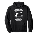 Dinosaur Error 404 Costume Not Found Code Halloween 2021 Pullover Hoodie