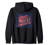 Nice Colors with God bless America Speech Costume Zip Hoodie