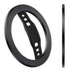 EWA MagOne Lite with Silicone Finger Strap Compatible with MagSafe Phone Grip, Removable Magnetic Ring Holder Loop, Wireless Charging Friendly, Only for iPhone 14, 13, 12 Pro/Max/Mini (Black)