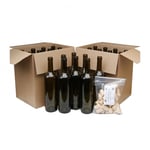 Green Wine Bottles 750ml Including Corks 75cl Box of 24 Winemaking Homebrew