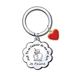 LUODAN Couple puzzle Porte-clés Cadeau,Saint-Valentin Cadeau IU ES L'AMOUR DE MA VIE pour Couple Cadeaux de noël d'anniversaire (5)