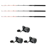 Okuma Classic Linecounter XPD- 30DLXA/Maxximus Predator Ice Medium Combo Vänster 3-Pack