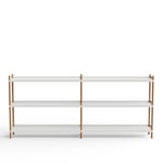 NINE - BOLT Shelving 2000 - 3 shelves Oak Natural Grey - Hyllor och hyllsystem - Lennart Ebert - Grå - Metall/Trä