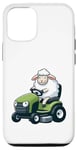 Coque pour iPhone 14 Mignon mouton équitation tondeuse à gazon tracteur