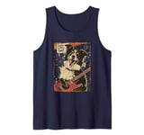 Border Collies Rock Funny Vintage Band Guitar Pet Dog Lover Tank Top