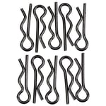 Axial AXA1059 Lot de 10 Clips de carrosserie Noir 6 mm