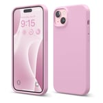 elago Liquid Silicone Case Compatible with iPhone 15 Plus Case, Premium Silicone, Full Body Protective Case [4-Layer Shockproof Structure], Soft Microfiber Lining Hot Pink