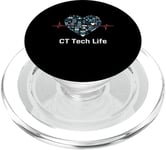 CT Tech Life Radiology Technologist Heartbeat Monitor PopSockets PopGrip for MagSafe