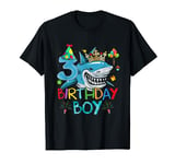 3rd Birthday Shark Ocean Theme Party 3 Years Old For Boy T-Shirt