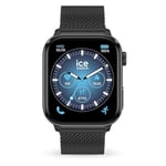 ICE-WATCH - Ice Smart 3.0 Black Milanese 1.78 AMOLED GPS - Montre connectée rectangulaire Noire Mixte avec Bracelet en Metal - 024300 (1.78 Pouces)