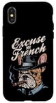 Coque pour iPhone X/XS Bulldog français Excuse My Frenchie Vintage Bulldog Lover