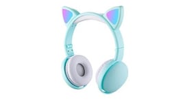 Casque oreille chat oreillette rechargeable led lumière pliable écouteurs réglables