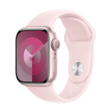 Refurbished Apple Watch Series 9 GPS, 41mm Pink Aluminium Case with M/L Light Pink Sport Band