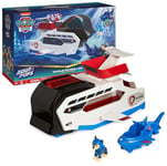 PAT' PATROUILLE AQUA PUPS - WHALE PATROLLER - Vehicule Pat Patrouille Thème Mer Et Aventures Sous-Marines - Pat Patrouille jouet avec Chase et son véhicule - Paw Patrol - Jouet Enfant 3 Ans et +