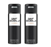 David Beckham - 2x Classic Deodorant Spray 150 ml