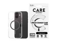 Care By Panzerglass Urban Combat - Baksida Till Mobiltelefon - Magsafe-Kompatibilitet - Oleofob Beläggning, Termoplastisk Polyuretan (Tpu), Polykarbonat (Pc) - Svart, Transparent - För Apple Iphone 16