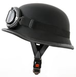 ATO-Moto WH1 Casque Moto Style Wehrmacht avec Lunettes de Soleil