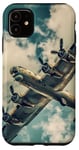 Coque pour iPhone 11 Design aéronautique vintage du bombardier B-17 Flying Fortress de la Seconde Guerre mondiale