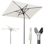 Sekey - Parasol deporte inclinable avec support de parasol resistant au vent fort rectangulaire de plage balcon