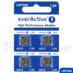 4 X everActive AG13 LR44 Piles Alcalines LR1154 A76 SR41 1.5V Grand Valeur