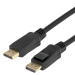 DELTACO – DisplayPort DP1.4 Flex cable, 5M, black (DP-1050D-FLEX)