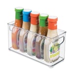 iDesign Cabinet/Kitchen Binz Boîte de Rangement, Petit Bac pour Réfrigérateur en Plastique, Transparent