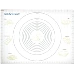 KitchenCraft Non Stick Pastry Mat with Measurements, Plastic, Extra Large, 61 x 45 cm, White