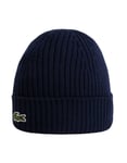 Lacoste Mens Ribbed Knit Navy Beanie One Size RB4162 00 166