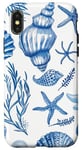 iPhone X/XS Blue Seashell Coastal Summer, Starfish, Women Case