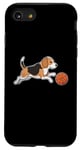 Coque pour iPhone SE (2020) / 7 / 8 Beagle jouant au basket-ball Beagles Chien