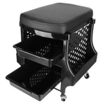 Hairdressing Trolley Hair Dryer Diffuser Hair Cart Removable Omni Wheel Barber Shop Tool Cart Chair with Drawer Cart Chair Has Many uses (Color : Black, Size : 30x45x51 cm)