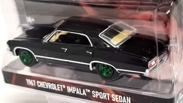 Greenlight 1/64 Chevrolet Impala 1967 Black CHASE Edition Model Car