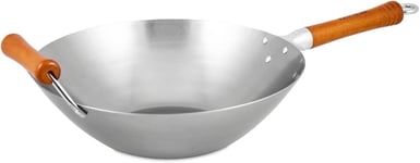 Ken Hom Carbon Steel Wok, 32cm, Excellence, Induction Hobs 32cm 