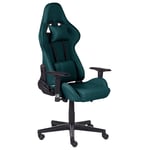 Siège de Gamer Vert en Tissu Nylon et Métal Ergonomique à Rotation 360 °et Repo