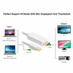 Mini DP Display Port to Hdmi ThunderBolt Cable Adapter For MacBook Air Pro 1.8m