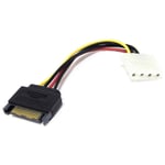 Câble convertisseur d'alimentation molex 4 broches femelle vers sata 15 broches mâle 15 cm