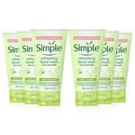 Simple Kind to Skin Soap Free Refreshing Facial Gel Wash, 50ml, 6 pack - NA - One Size