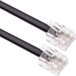 1m RJ11 Câble de Rallonge ADSL Cordon Internet Haute Vitesse BT Large Bande Mâle vers Mâle Routeur et Modem vers RJ11 Prise Téléphonique, Microfiltre, Fil de Ligne Terrestre (Noir)