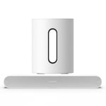 Sonos Ray &amp; Sub Mini 2.1 soundbarpaket, vit