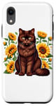 iPhone XR Sunflowers York Chocolate Cat Case