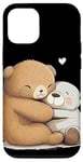 Coque pour iPhone 12/12 Pro Adorable câlin en peluche pour les amoureux des ours en peluche et des animaux en peluche